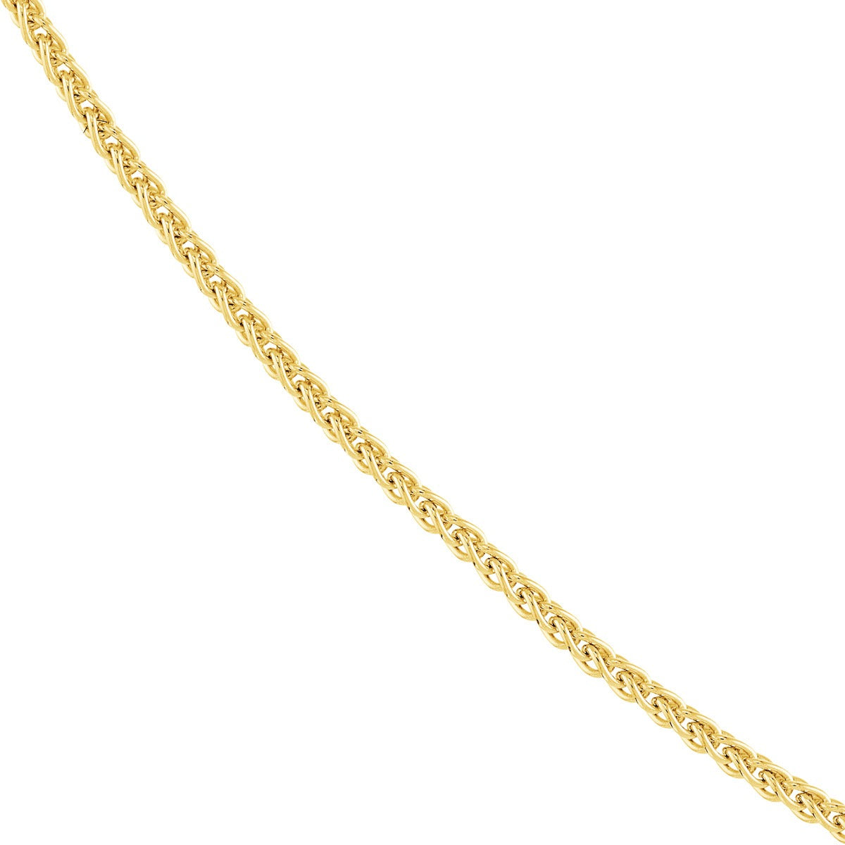 14K Yellow Gold 1.0mm 22" Adjustable Wheat Chain