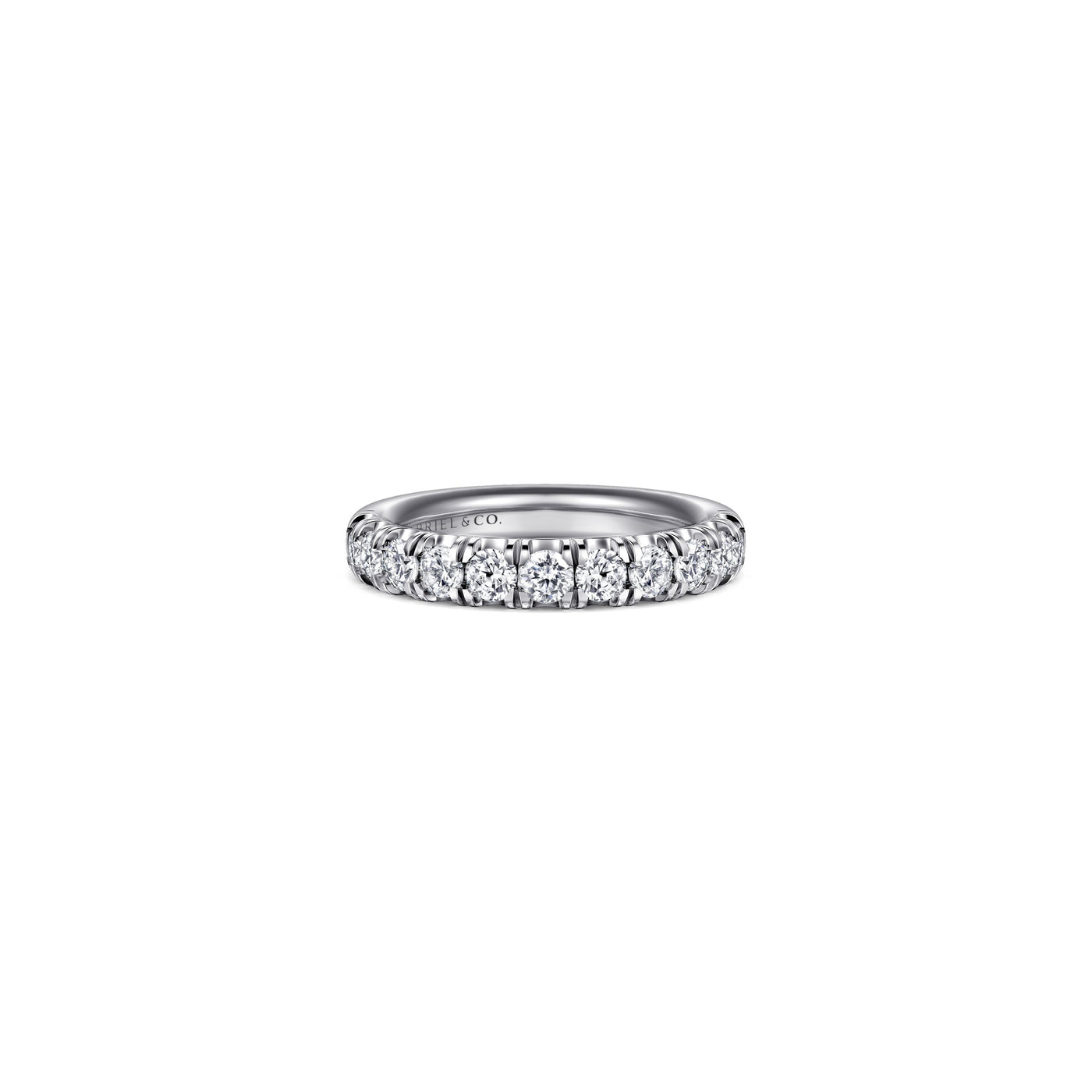 Gabriel 14K White Gold 1.00ctw Diamond Wedding Band