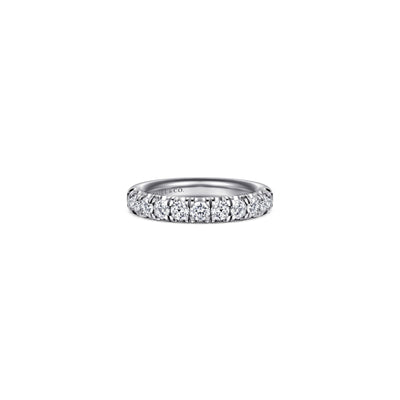 Gabriel 14K White Gold 1.00ctw Diamond Wedding Band