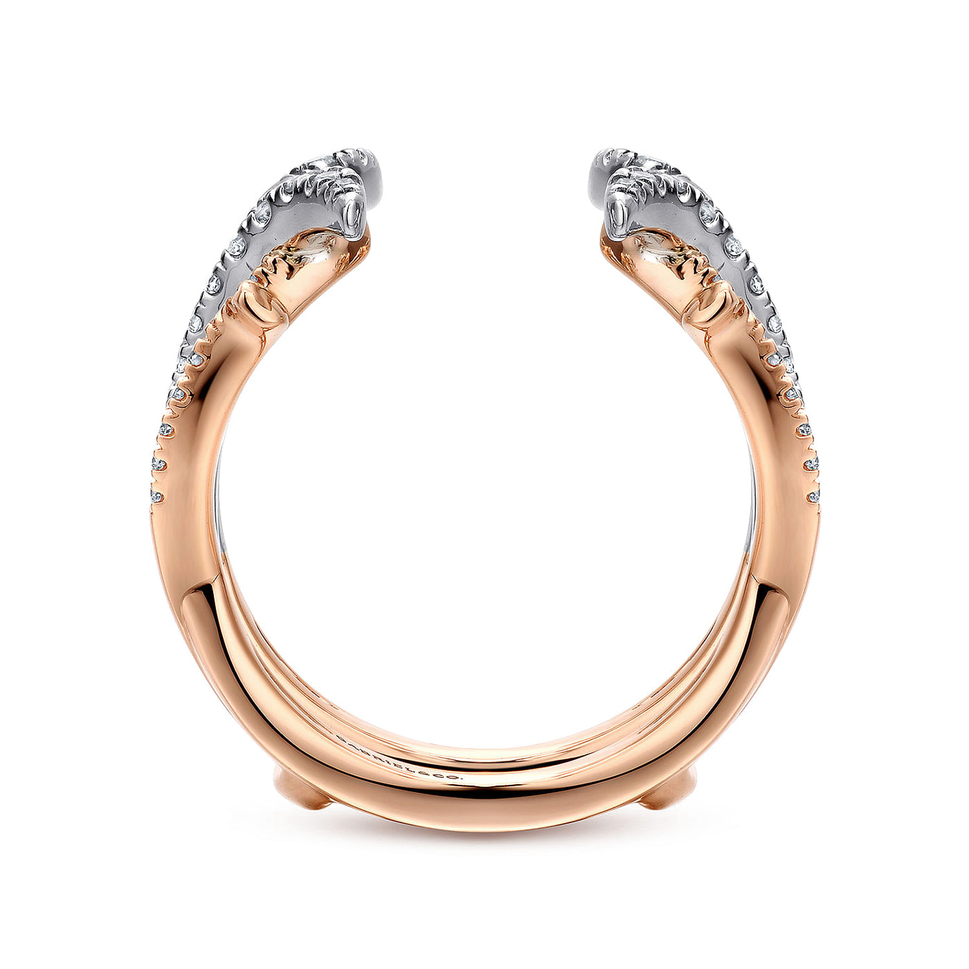 Gabriel 14K White & Rose Gold 0.55ctw Diamond Ring Guard