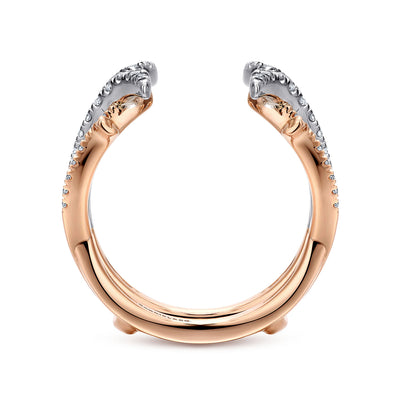 Gabriel 14K White & Rose Gold 0.55ctw Diamond Ring Guard