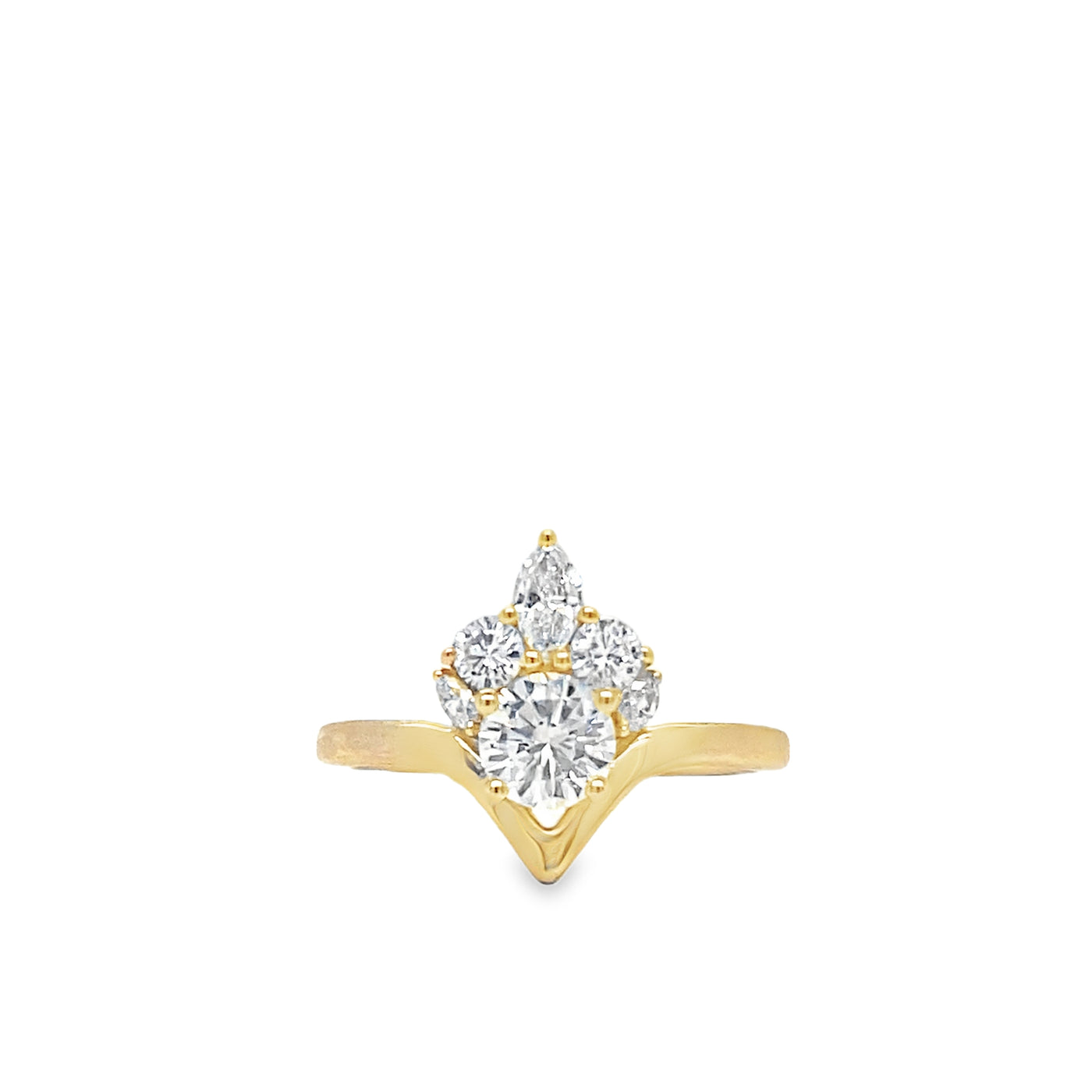 14K Yellow Gold 1.06ctw 4 Prong Engagement Ring by Thollot