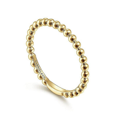 Gabriel 14K Yellow Gold Stackable Bujukan Style Ring