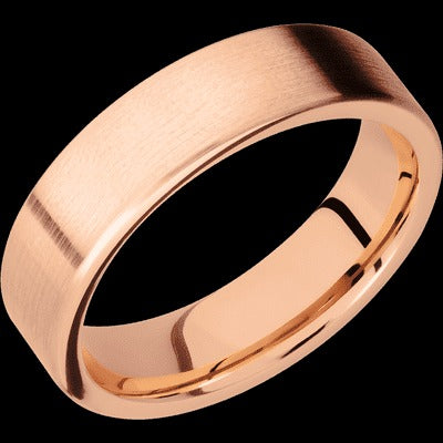 Lashbrook 14K Rose Gold 6mm Flat Wedding Band