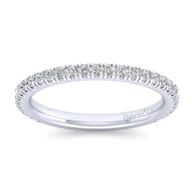 Gabriel 14K White Gold 0.376ctw Stackable Diamond Band