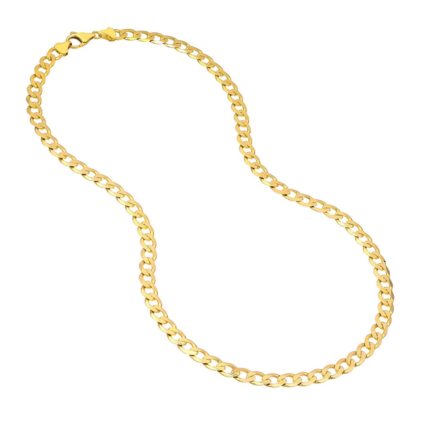 10K Yellow Gold 7.34mm 22" Curb Chain