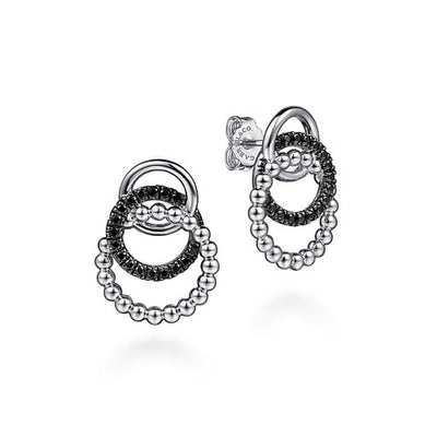 Gabriel Sterling Silver 0.73ctw Button Style Round Spinels Earrings