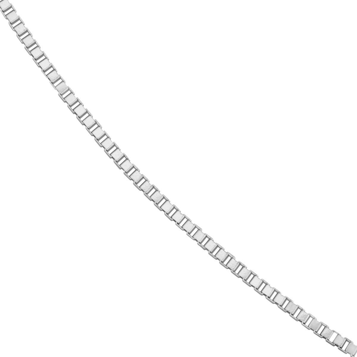 14K White Gold 1.1mm 20" Box Chain