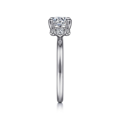 Gabriel - Starlight Collection 14K White Gold .30ctw 4 Prong Style Diamond Semi-Mount Engagement Ring