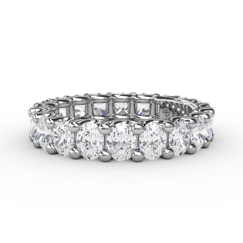 14K White Gold 3.30ctw Diamond Eternity Band 
Featuring a Polished Finish