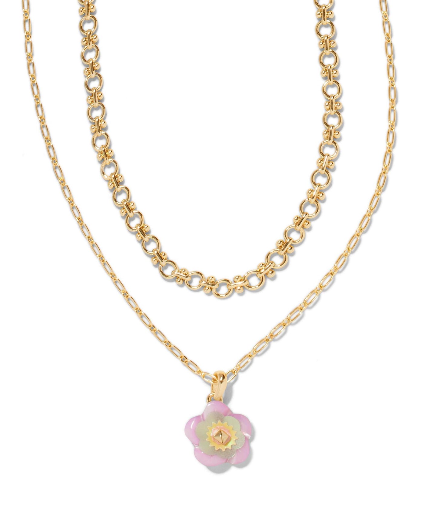 Gold Tone Floral Necklace by Kendra Scott