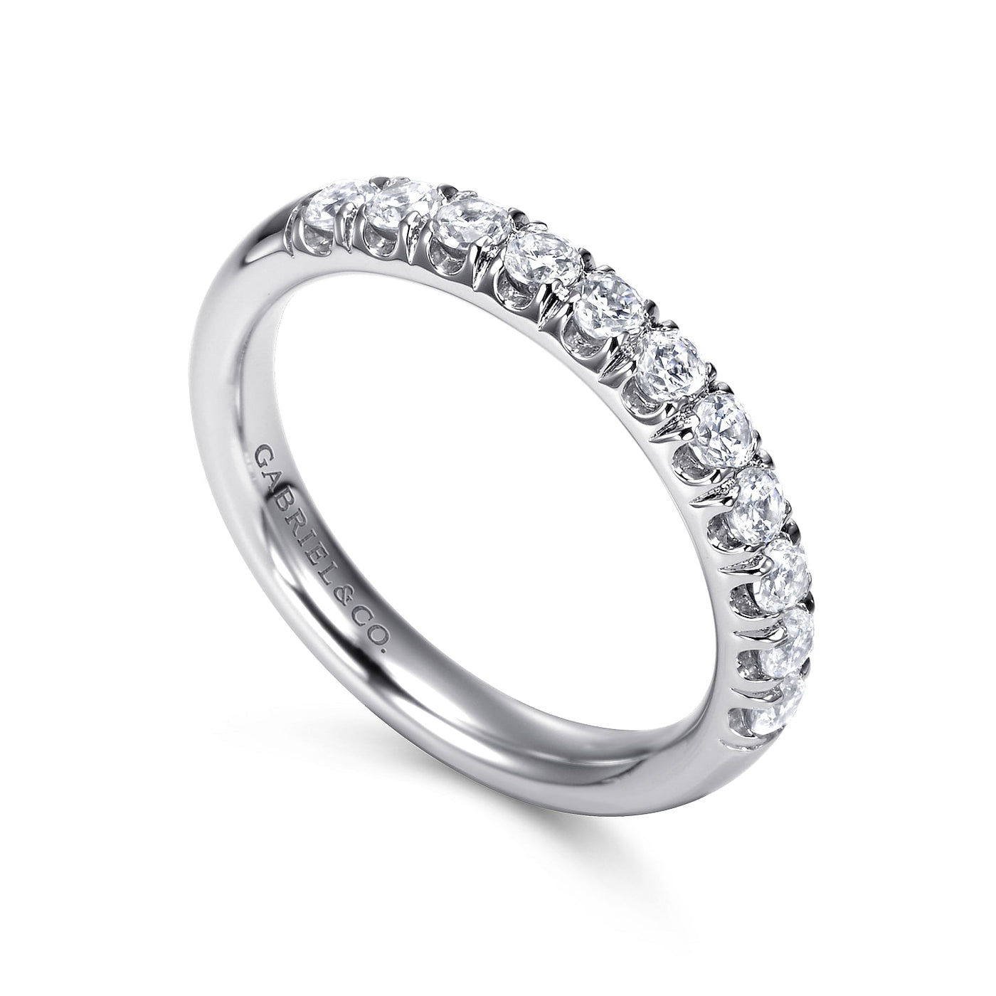 Gabriel 14K White Gold 0.476ctw Stackable Diamond Band