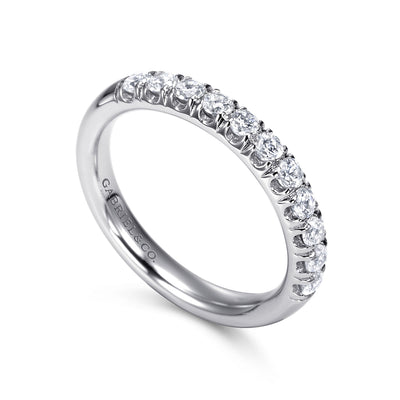 Gabriel 14K White Gold 0.476ctw Stackable Diamond Band