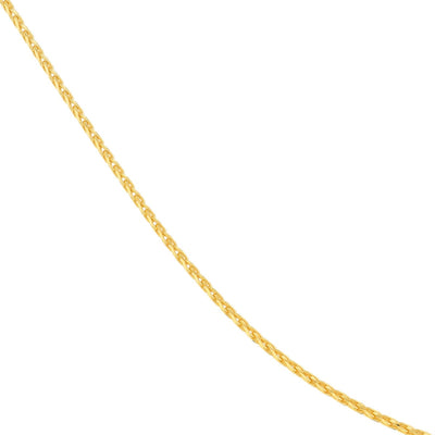 14K Yellow Gold 1mm 20" Wheat Chain