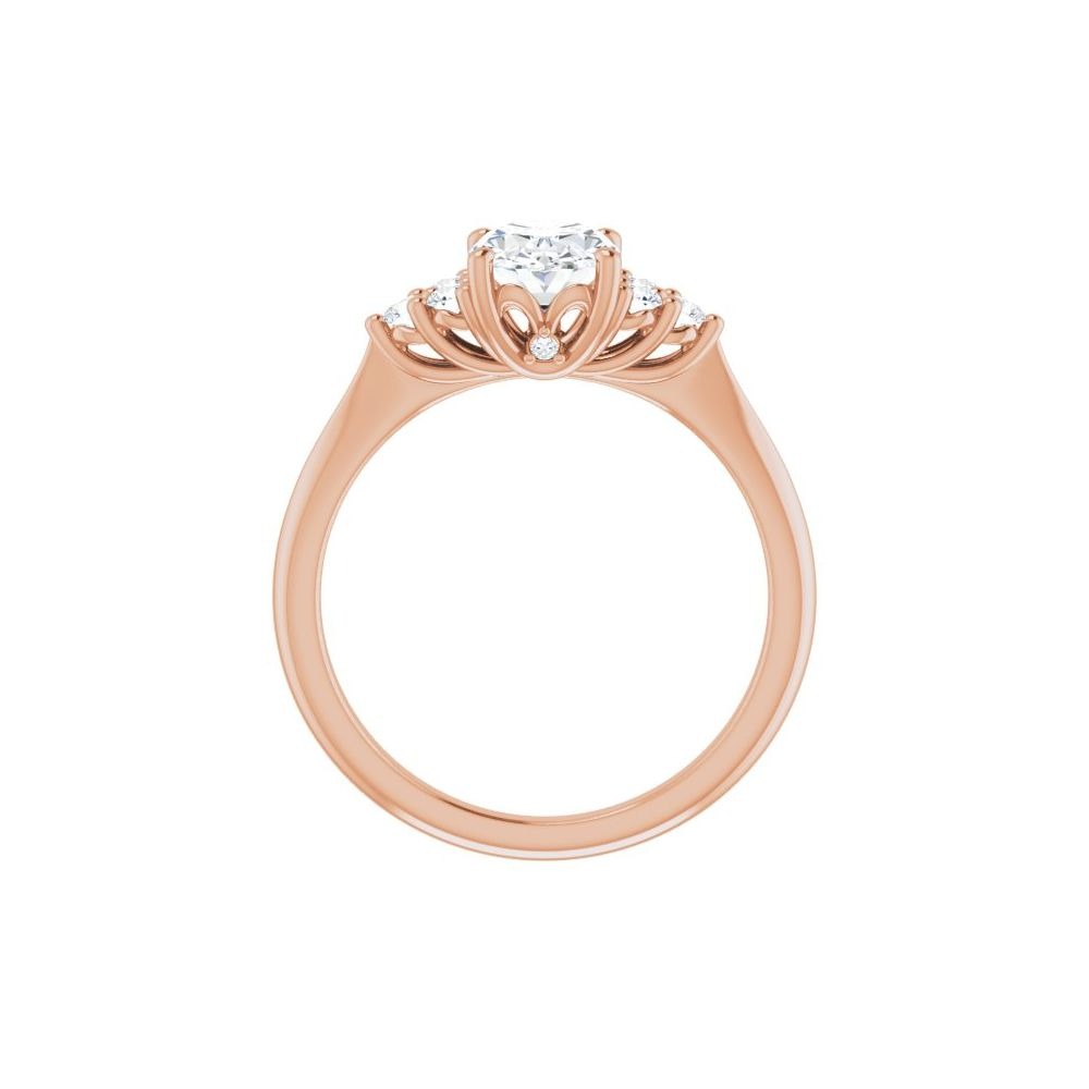 Ever & Ever 14K Rose Gold .20ctw 4 Prong Style Diamond Semi-Mount Engagement Ring