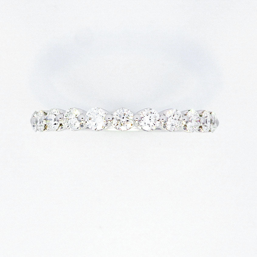 14K White Gold .75ctw Single Prong Diamond Band