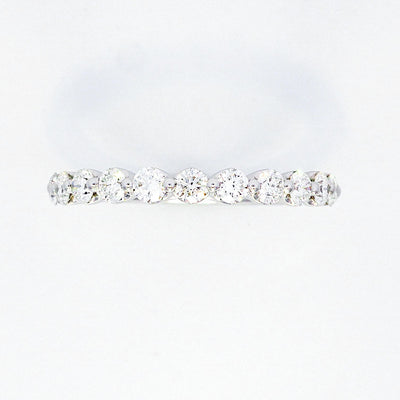 14K White Gold .75ctw Single Prong Diamond Band
