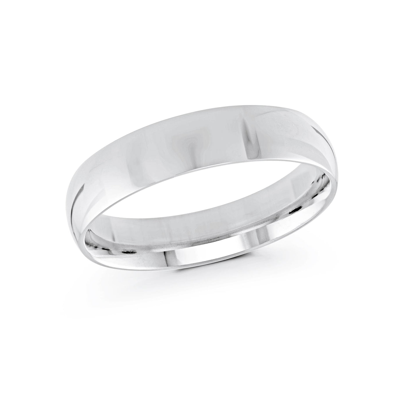 Malo 14K White Gold 5mm Domed Wedding Band