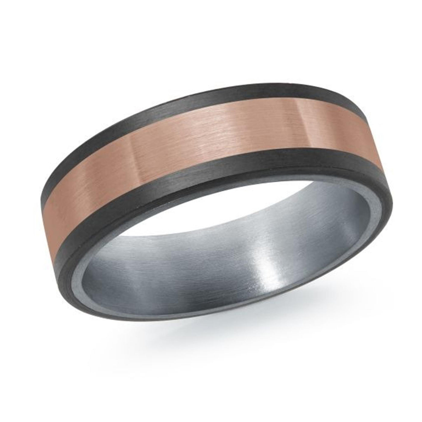 Malo 7mm Tantalum and 14K Rose Gold Wedding Band