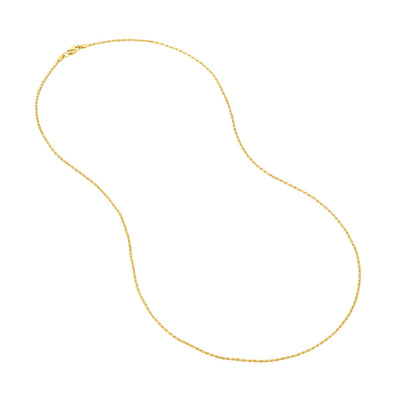 14K Yellow Gold 1.05mm 20" Rope Chain