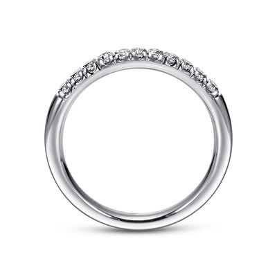 Gabriel 14K White Gold 0.246ctw Stackable Diamond Band