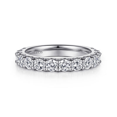 Gabriel 14K White Gold 1.50ctw Diamond Wedding Band