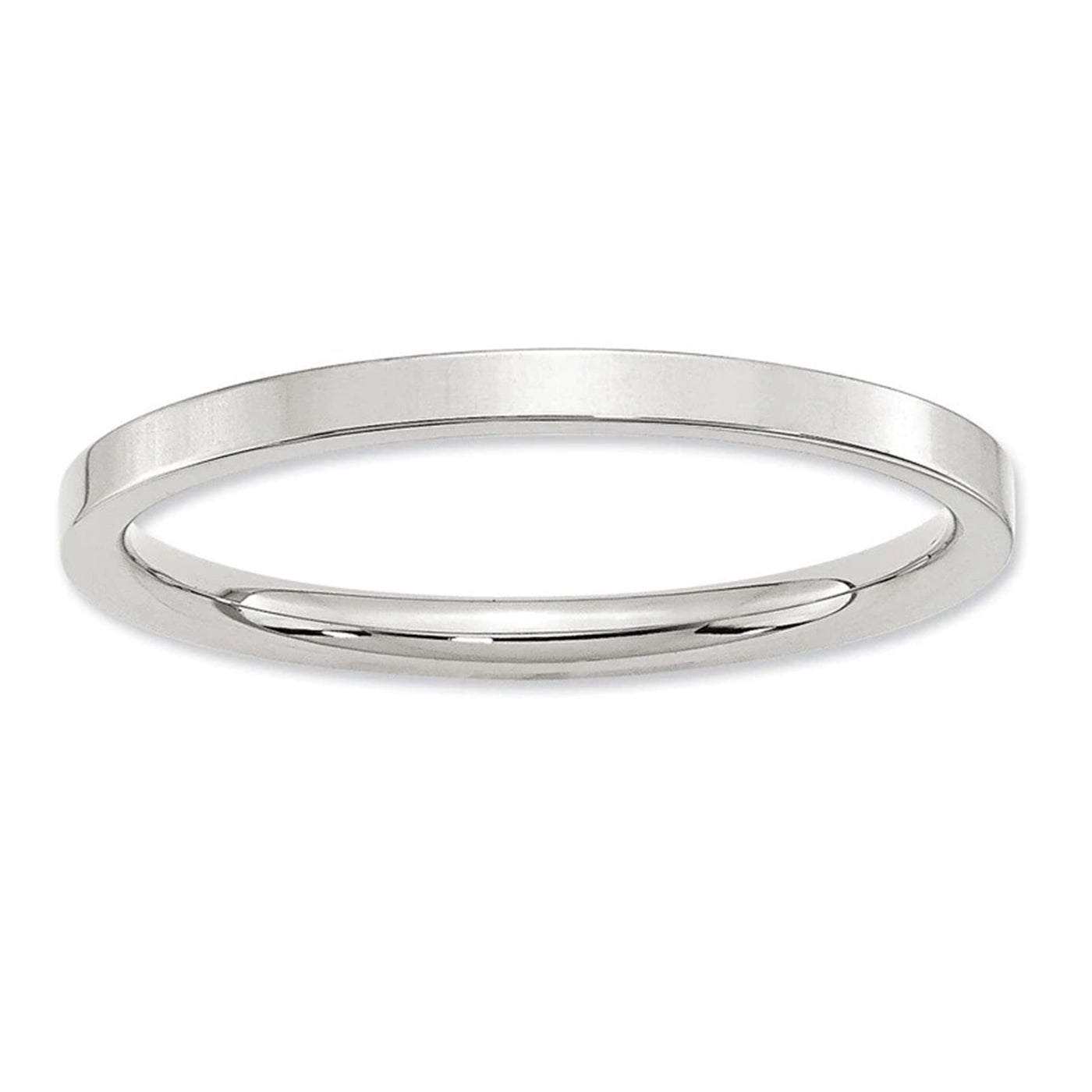 Malo 14K White Gold 2mm Flat Wedding Band