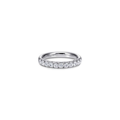 Gabriel 14K White Gold 0.50ctw Diamond Wedding Band