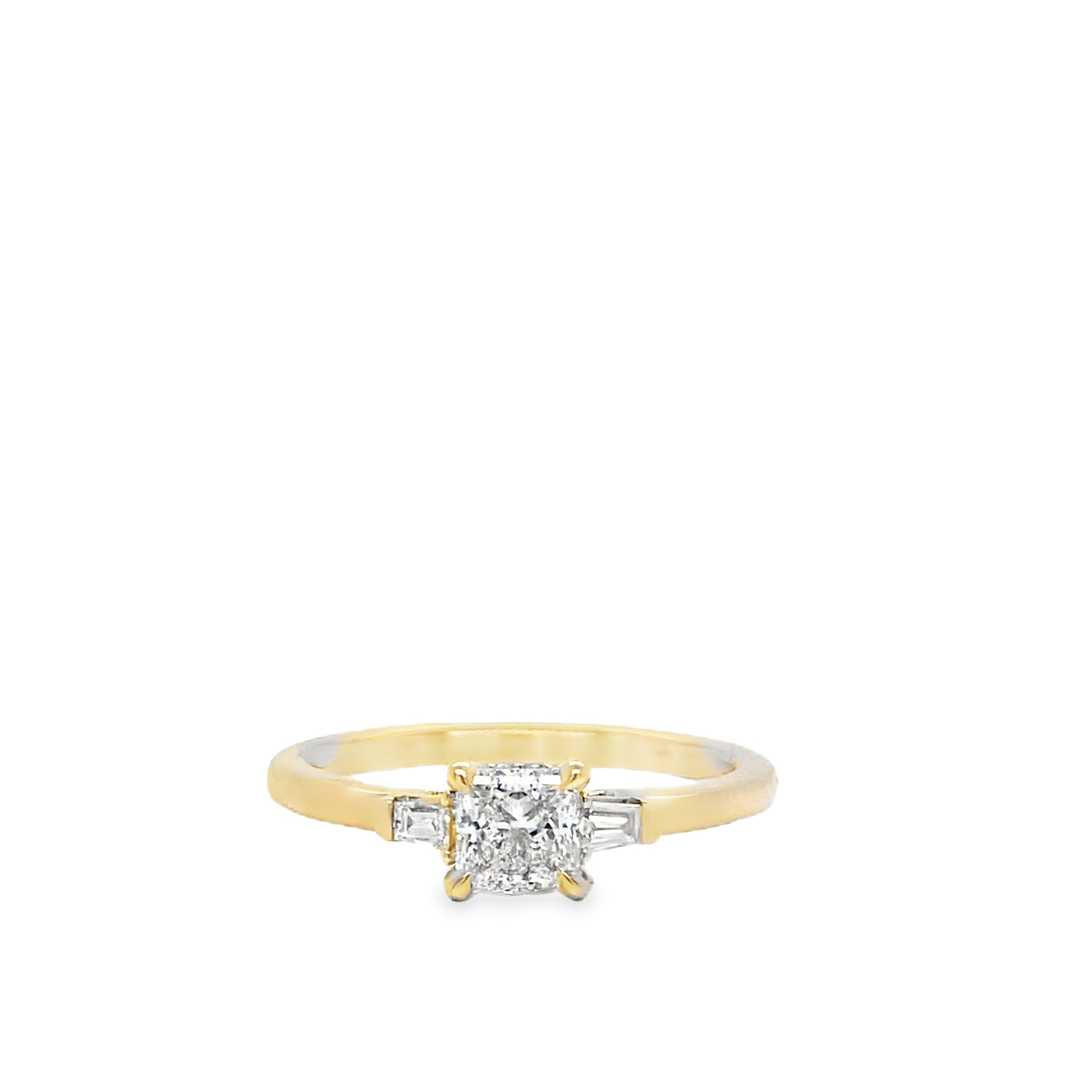 14K Yellow Gold 0.70ctw 4 Prong Engagement Ring by Thollot