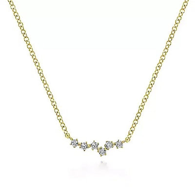 Gabriel 14K Yellow Gold .09ctw Celestial Style Necklace