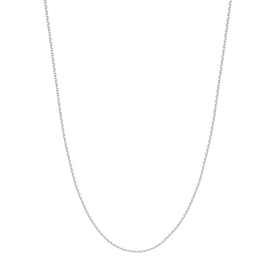 14K White Gold 1.5mm 20" Cable Link Chain
