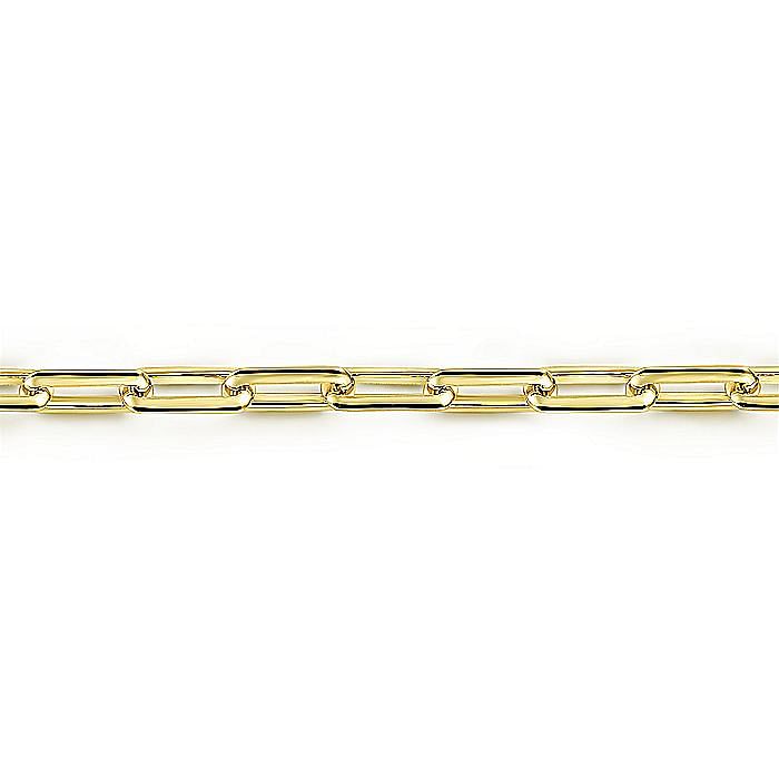 Gabriel 14K Yellow Gold 8" Semi-Solid Chain Paper Clip Chain