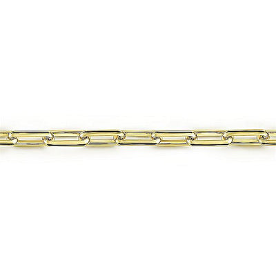 Gabriel 14K Yellow Gold 8" Semi-Solid Chain Paper Clip Chain