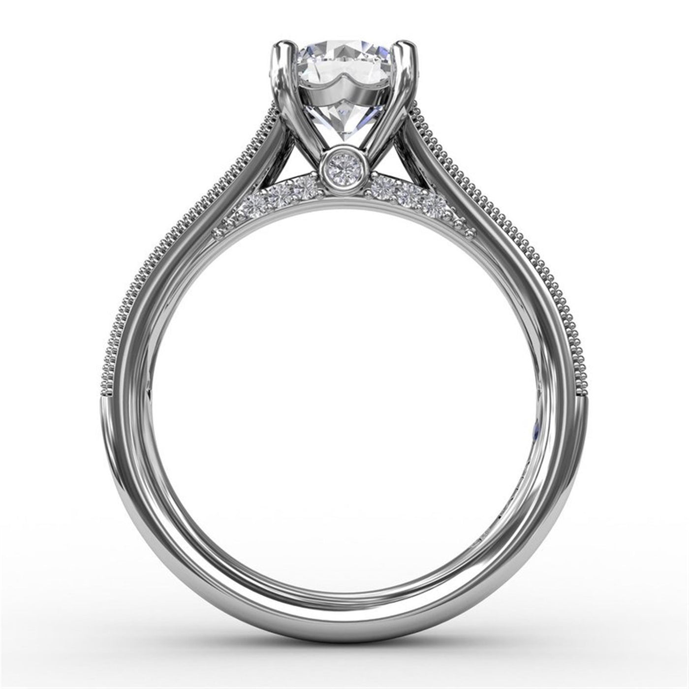 Fana 14K White Gold .40ctw 4 Prong Style Diamond Semi-Mount Engagement Ring