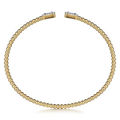 Gabriel 14K Yellow Gold 0.32ctw 6.25" Bangle Style Diamond Bracelet