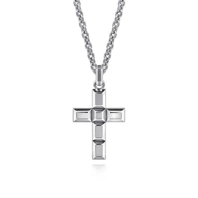 Gabriel Sterling Silver Cross Sentiment Charm