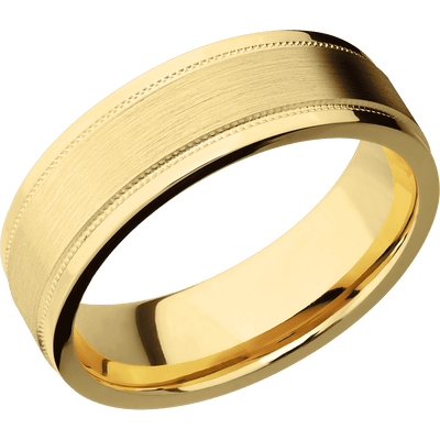 14K Yellow Gold + Satin , Polish Finish