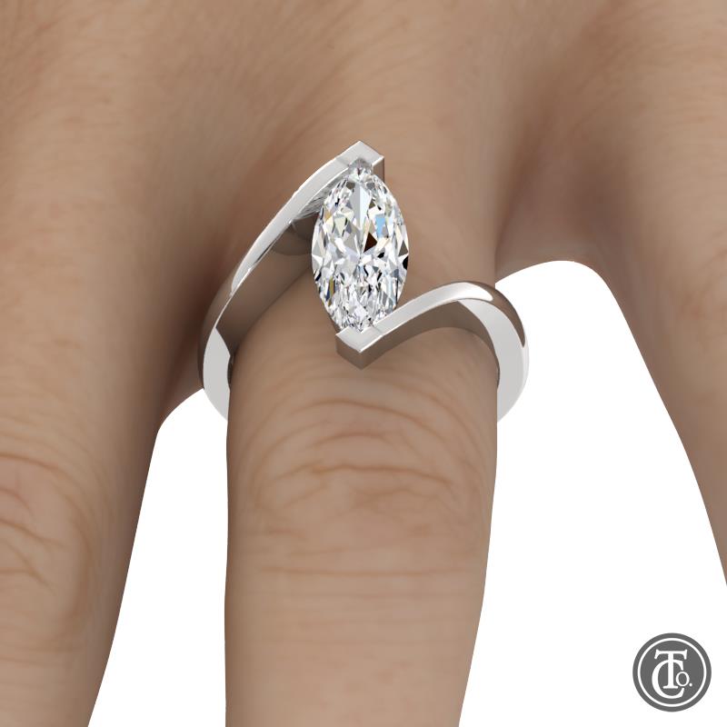 Bypass marquise ring hot sale